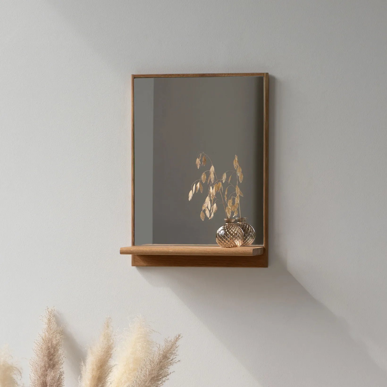 Wood Spiegel mit Ablage